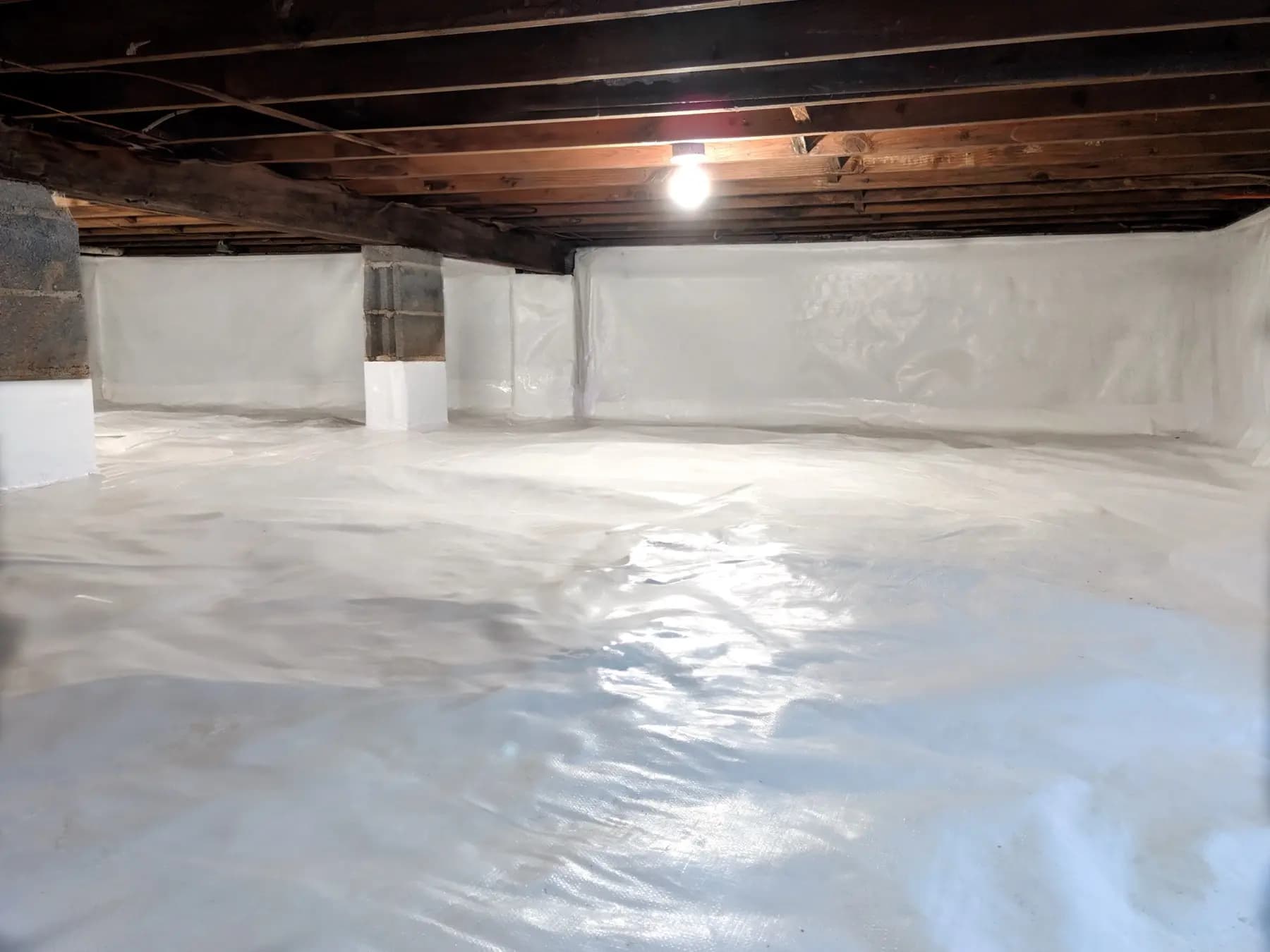 Completed crawl space encapsulation project