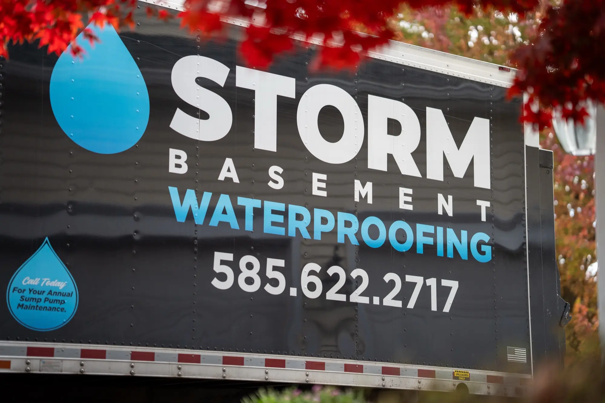 STORM Basement Waterproofing service truck